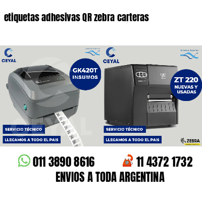 etiquetas adhesivas QR zebra carteras