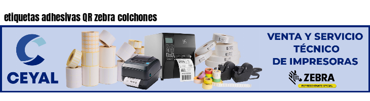 etiquetas adhesivas QR zebra colchones