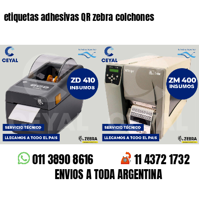 etiquetas adhesivas QR zebra colchones