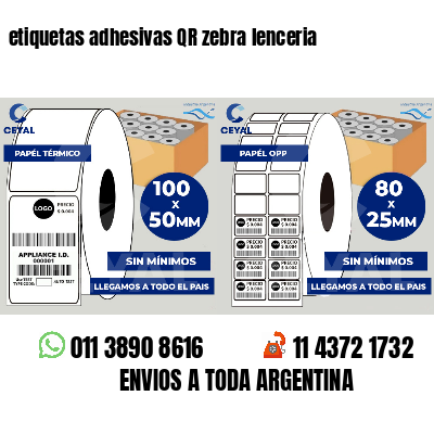 etiquetas adhesivas QR zebra lenceria