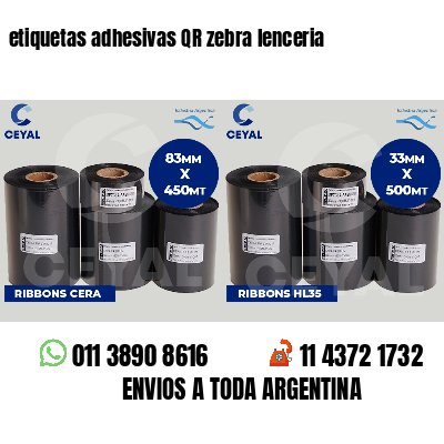 etiquetas adhesivas QR zebra lenceria