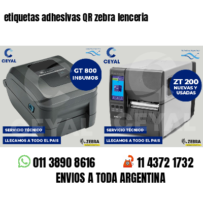 etiquetas adhesivas QR zebra lenceria