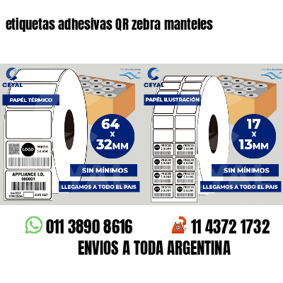 etiquetas adhesivas QR zebra manteles