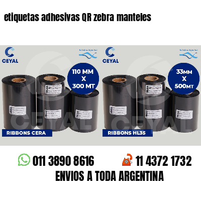 etiquetas adhesivas QR zebra manteles