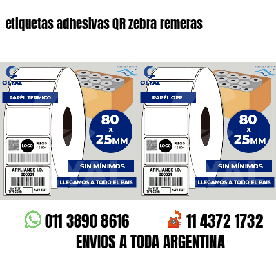 etiquetas adhesivas QR zebra remeras