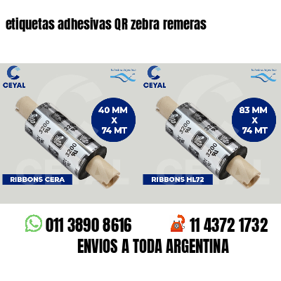 etiquetas adhesivas QR zebra remeras
