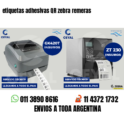 etiquetas adhesivas QR zebra remeras