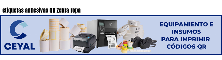 etiquetas adhesivas QR zebra ropa