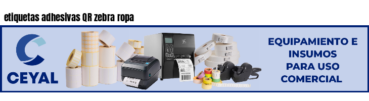 etiquetas adhesivas QR zebra ropa