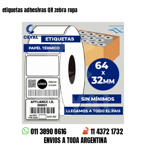 etiquetas adhesivas QR zebra ropa