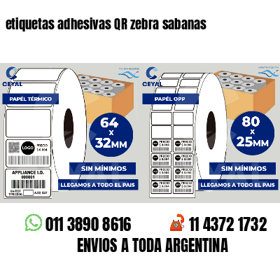 etiquetas adhesivas QR zebra sabanas