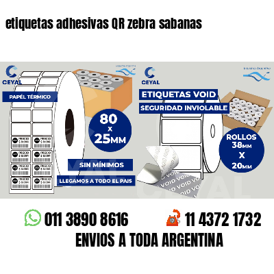 etiquetas adhesivas QR zebra sabanas