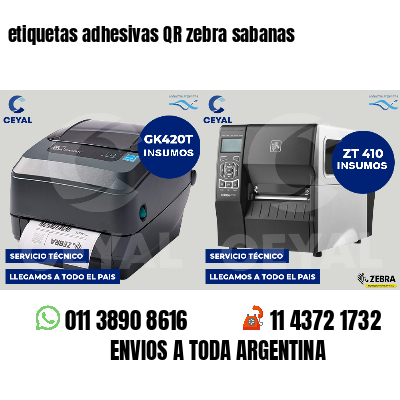 etiquetas adhesivas QR zebra sabanas