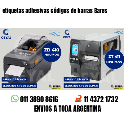 etiquetas adhesivas códigos de barras Bares