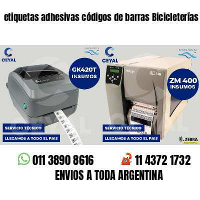 etiquetas adhesivas códigos de barras Bicicleterías
