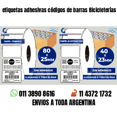 etiquetas adhesivas códigos de barras Bicicleterías