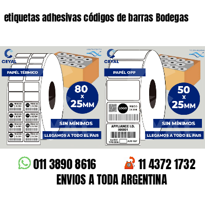 etiquetas adhesivas códigos de barras Bodegas