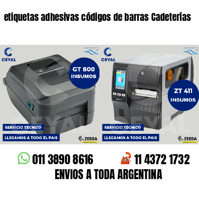 etiquetas adhesivas códigos de barras Cadeterías
