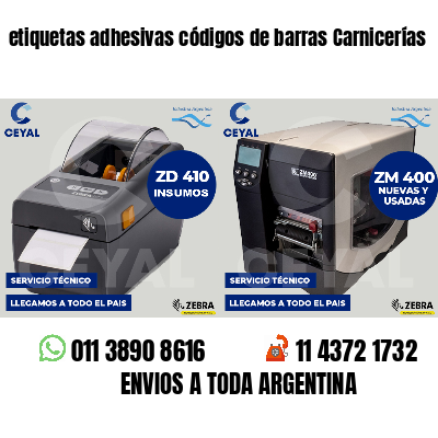 etiquetas adhesivas códigos de barras Carnicerías