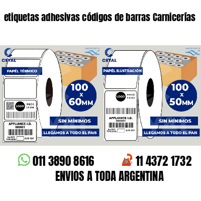 etiquetas adhesivas códigos de barras Carnicerías
