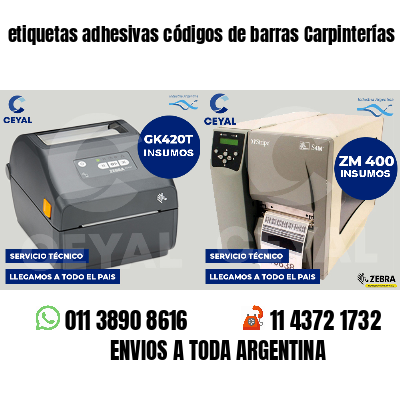 etiquetas adhesivas códigos de barras Carpinterías