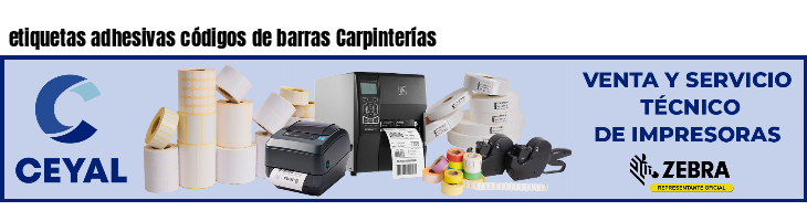 etiquetas adhesivas códigos de barras Carpinterías