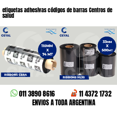 etiquetas adhesivas códigos de barras Centros de salud