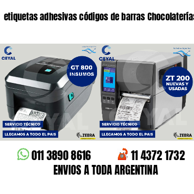 etiquetas adhesivas códigos de barras Chocolaterías