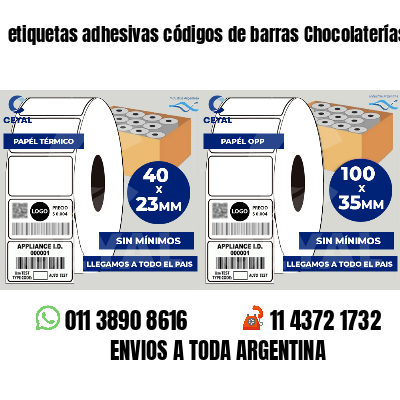 etiquetas adhesivas códigos de barras Chocolaterías