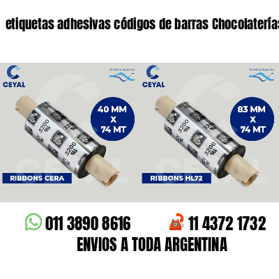 etiquetas adhesivas códigos de barras Chocolaterías