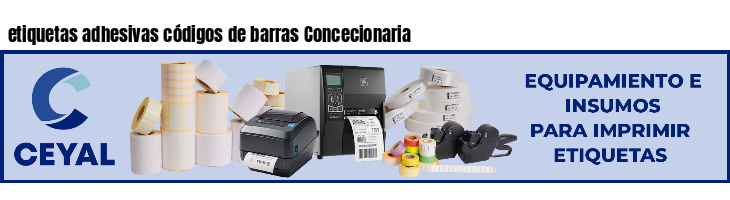 etiquetas adhesivas códigos de barras Concecionaria