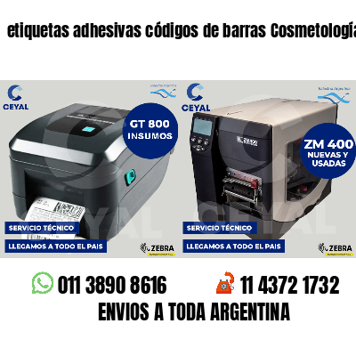 etiquetas adhesivas códigos de barras Cosmetología