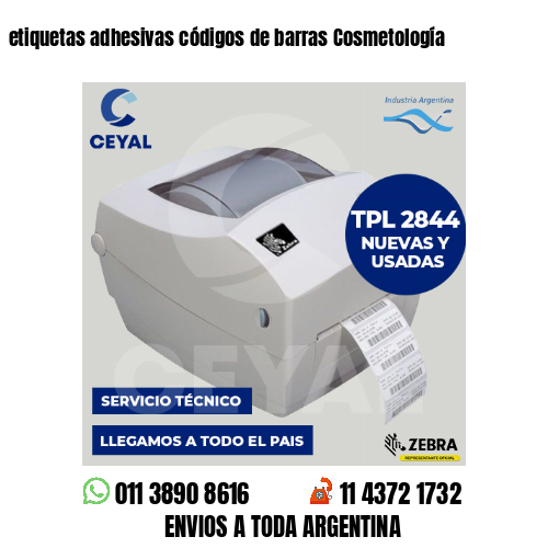 etiquetas adhesivas códigos de barras Cosmetología