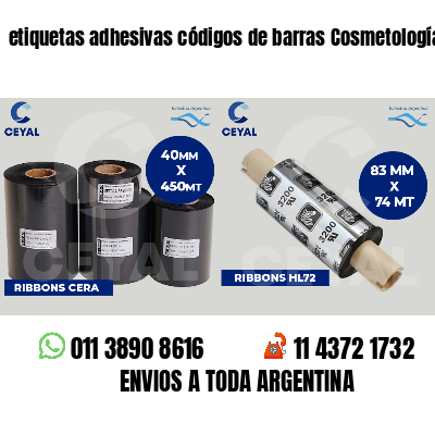 etiquetas adhesivas códigos de barras Cosmetología