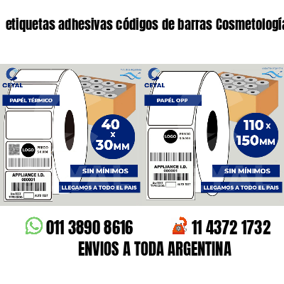 etiquetas adhesivas códigos de barras Cosmetología