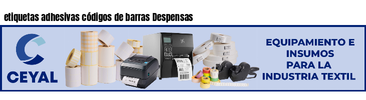 etiquetas adhesivas códigos de barras Despensas