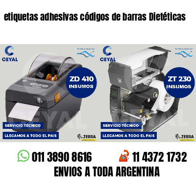 etiquetas adhesivas códigos de barras Dietéticas