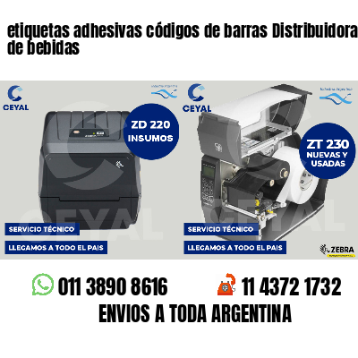 etiquetas adhesivas códigos de barras Distribuidoras de bebidas
