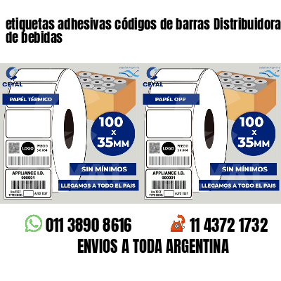 etiquetas adhesivas códigos de barras Distribuidoras de bebidas