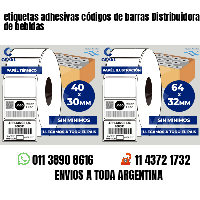 etiquetas adhesivas códigos de barras Distribuidoras de bebidas