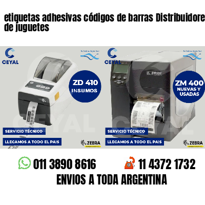 etiquetas adhesivas códigos de barras Distribuidores de juguetes
