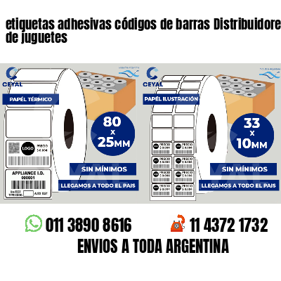 etiquetas adhesivas códigos de barras Distribuidores de juguetes