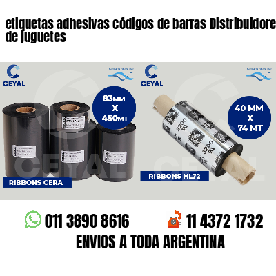 etiquetas adhesivas códigos de barras Distribuidores de juguetes