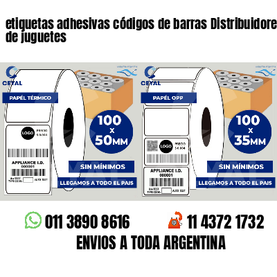 etiquetas adhesivas códigos de barras Distribuidores de juguetes