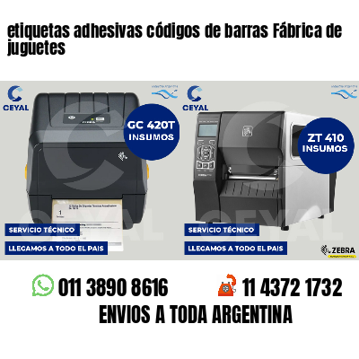 etiquetas adhesivas códigos de barras Fábrica de juguetes