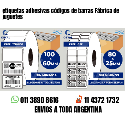 etiquetas adhesivas códigos de barras Fábrica de juguetes