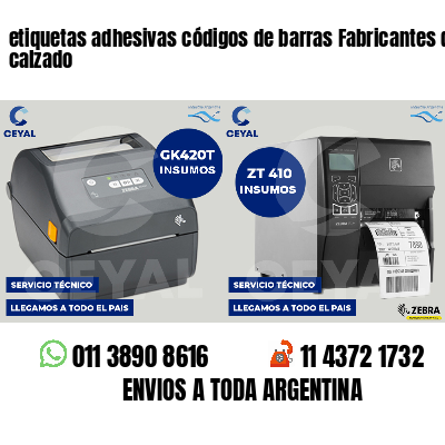etiquetas adhesivas códigos de barras Fabricantes de calzado