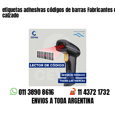 etiquetas adhesivas códigos de barras Fabricantes de calzado