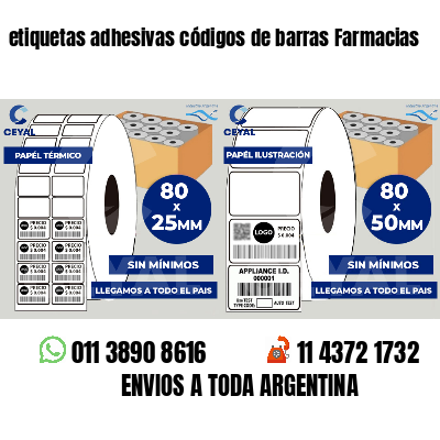 etiquetas adhesivas códigos de barras Farmacias
