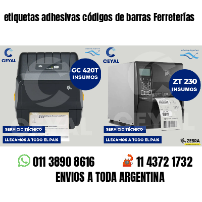 etiquetas adhesivas códigos de barras Ferreterías